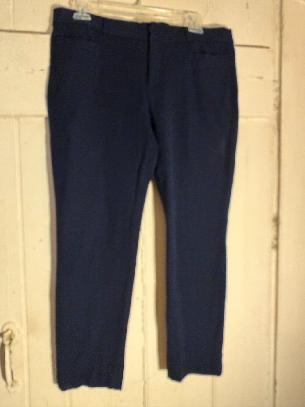 Banana Republic Navy Blue Sloan Mid Rise Ankle Cotton Blend Pants Sz 10